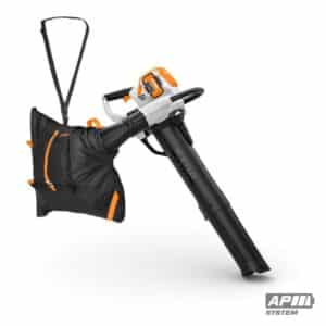 aspire et broye les feuilles mortes. Fonctionne avec une batterie AP