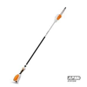 tronçonneuse à perche fonctionnant avec les batterie AP. Kowi motoculture