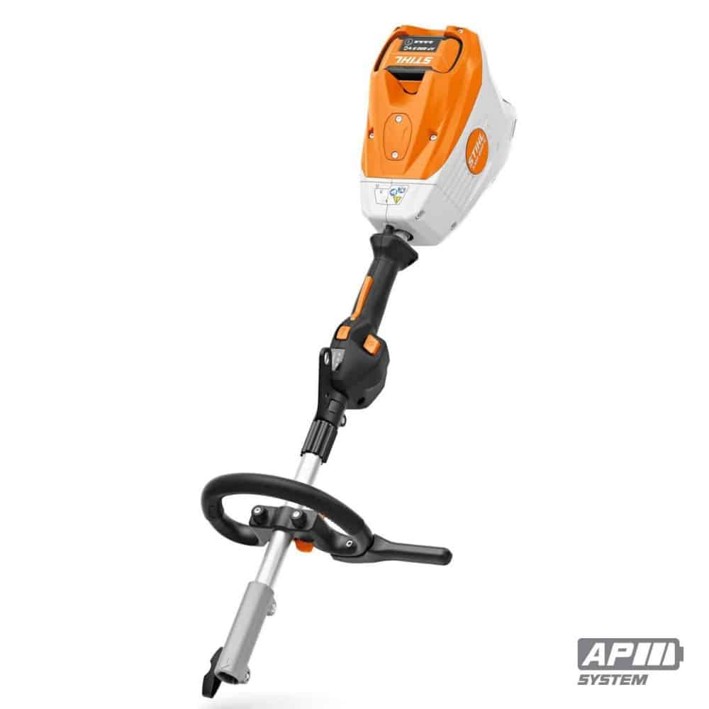 moteur à batterie AP Stihl pouvant s'adapter sur plusieurs outils KM différents( débroussailleuse, taille haie, souffleur...)