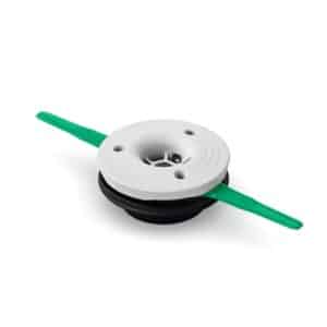 Tête faucheuse équipée de 2 lames en plastique robuste et durable. Nécessite beaucoup moins d'énergie qu'un fil de coupe traditionnel pour faucher l'herbe dense